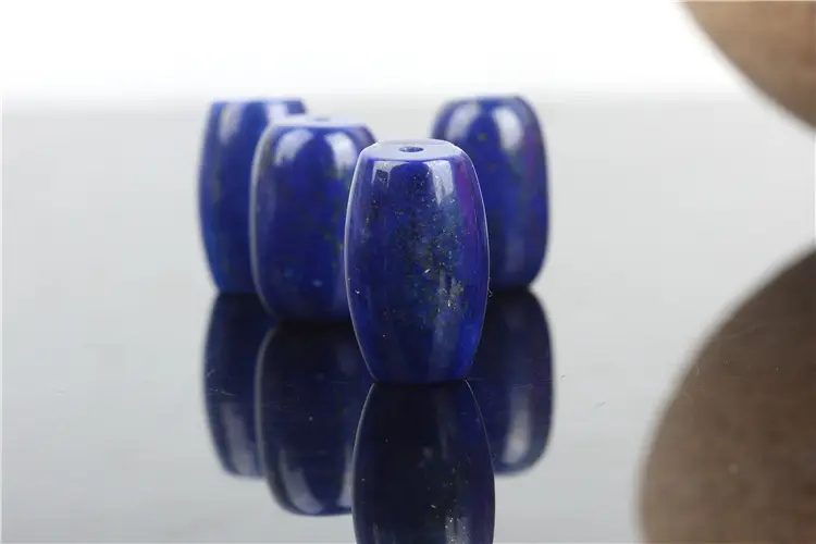 Raw Blue Lapis Lazule Bucket Beads Set - Image 2