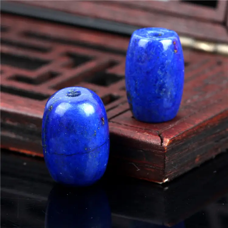 Raw Blue Lapis Lazule Bucket Beads Set - Image 5
