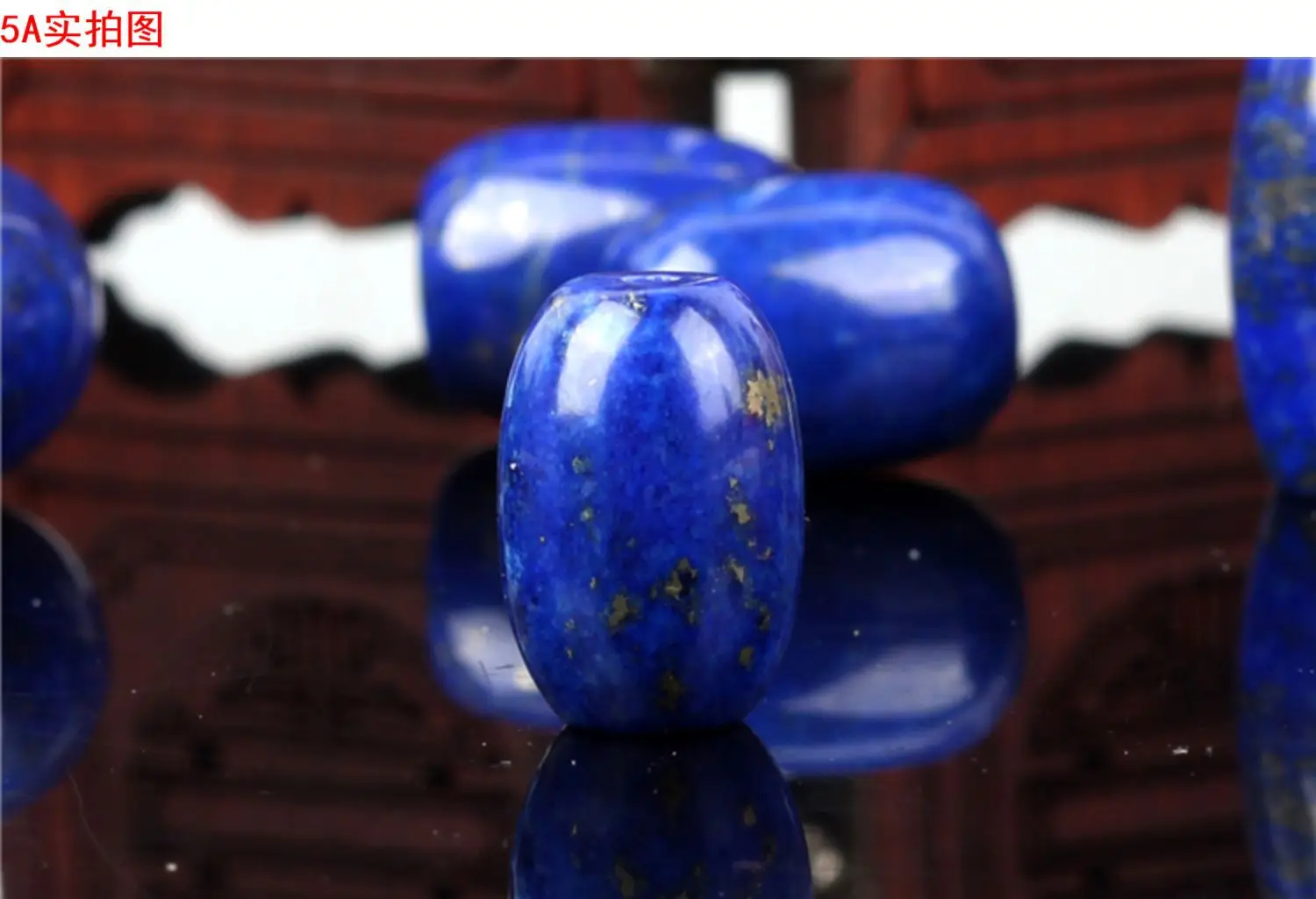 Raw Blue Lapis Lazule Bucket Beads Set — feature 1