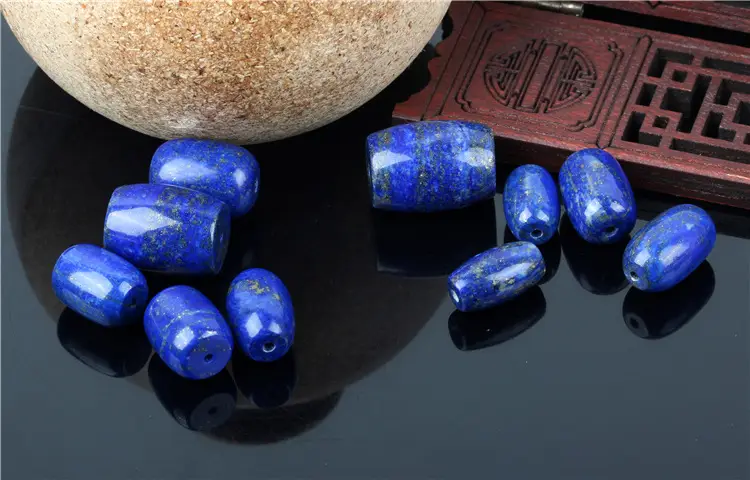 Raw Blue Lapis Lazule Bucket Beads Set — feature 10