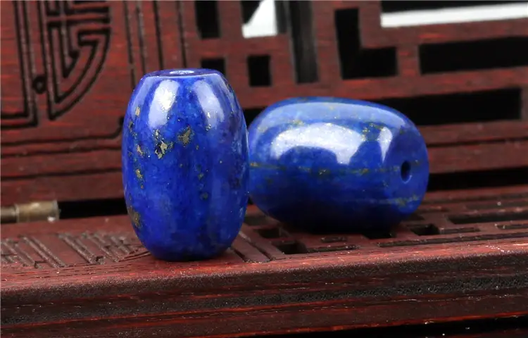 Raw Blue Lapis Lazule Bucket Beads Set — feature 2