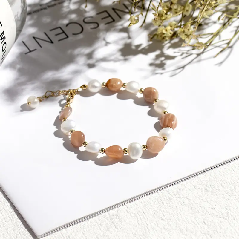 Badu Crystal Pearl Rose Quartz Bracelet Women's Korean Style Valentine's Gift - Image 6