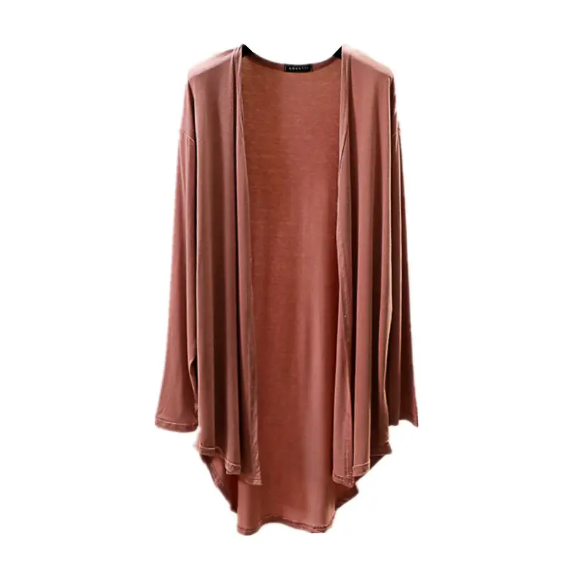Women's White Modal Cardigan Large Loose Spring Summer Shirt - Image 11