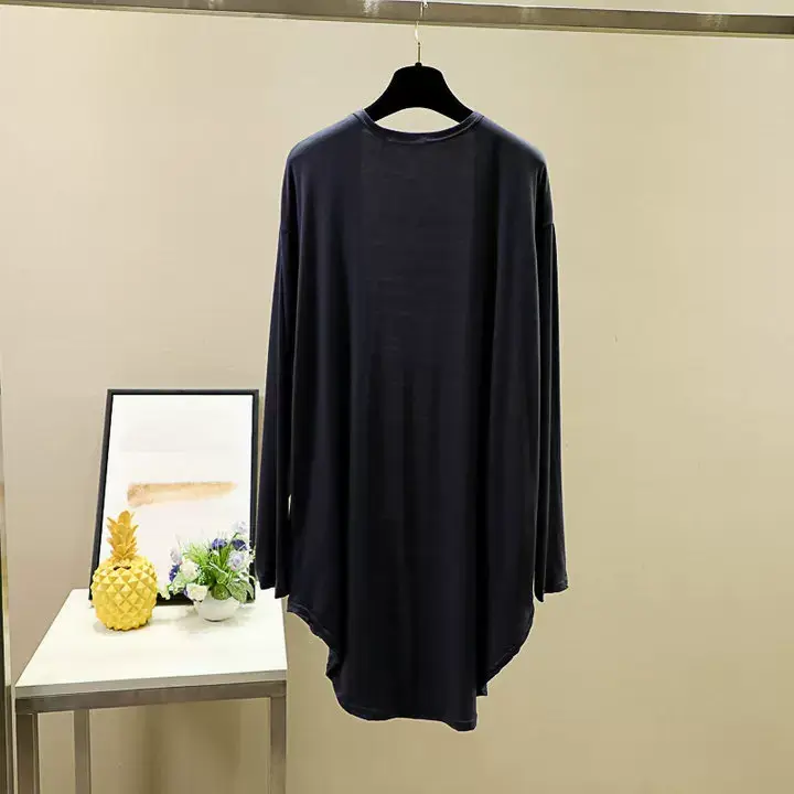 Women's White Modal Cardigan Large Loose Spring Summer Shirt — feature 22