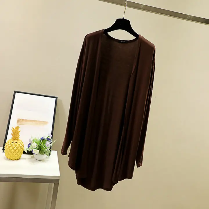 Women's White Modal Cardigan Large Loose Spring Summer Shirt - Image 6