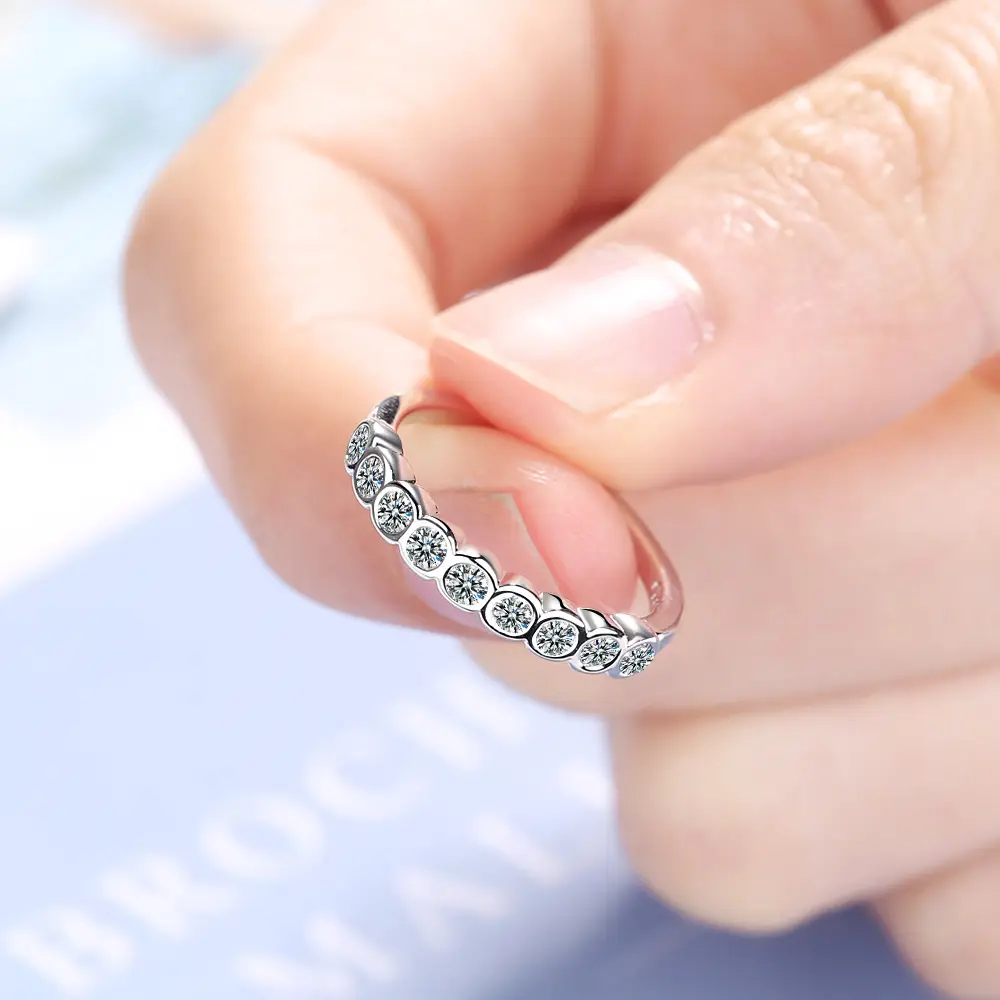 Women Japanese Korean Style Diamond Open Ring - Image 6