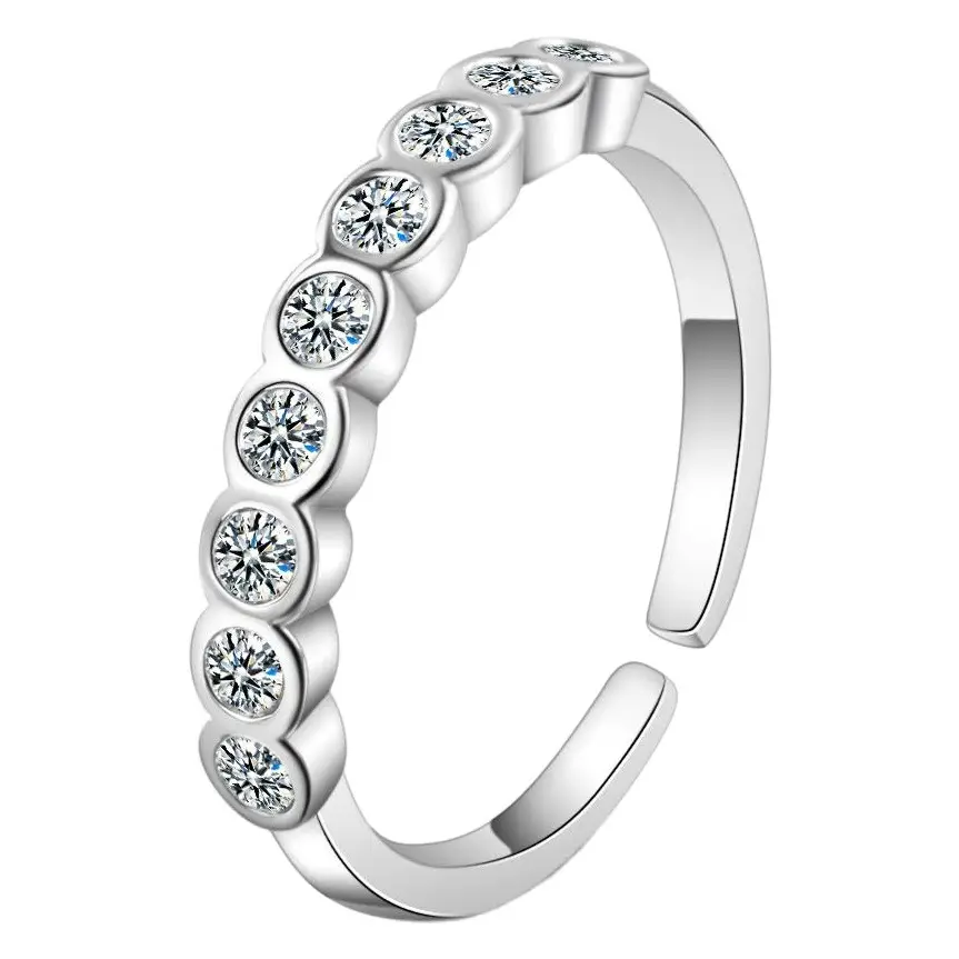 Women Japanese Korean Style Diamond Open Ring