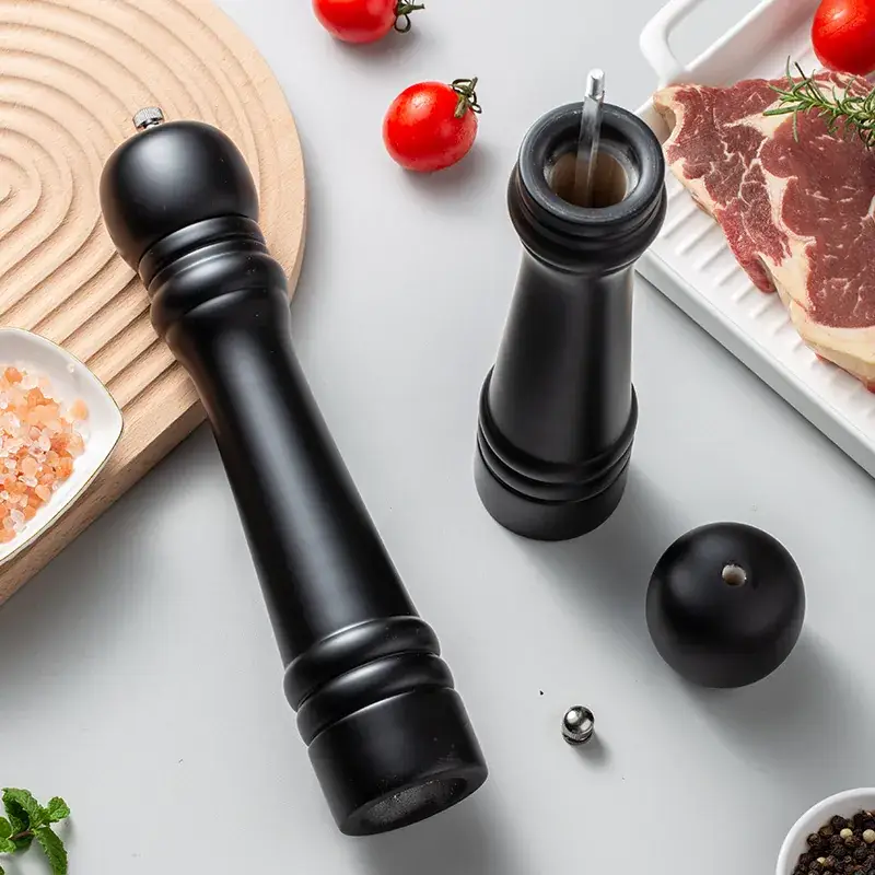 Black Manual Pepper Grinder with Ceramic Core - Image 3