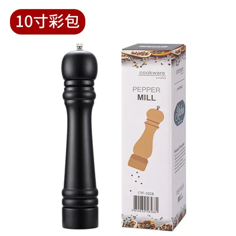 Black Manual Pepper Grinder with Ceramic Core - Image 5