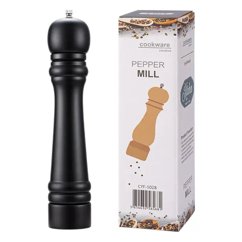 Black Manual Pepper Grinder with Ceramic Core