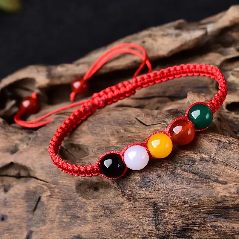 Natural Agate Five-Element Bracelet for Women's Birthday