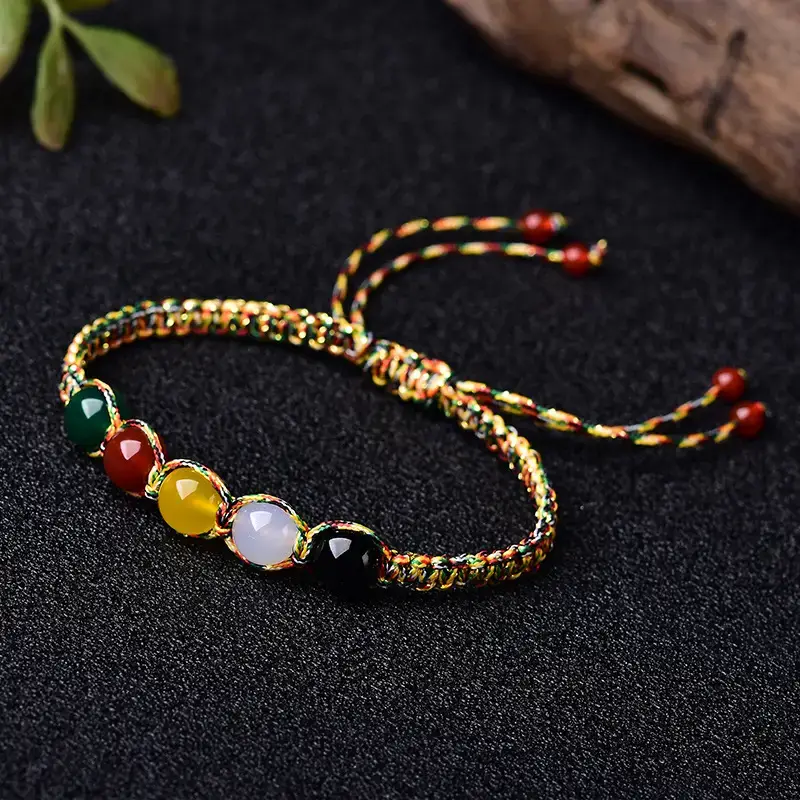 Natural Agate Five-Element Bracelet for Women's Birthday