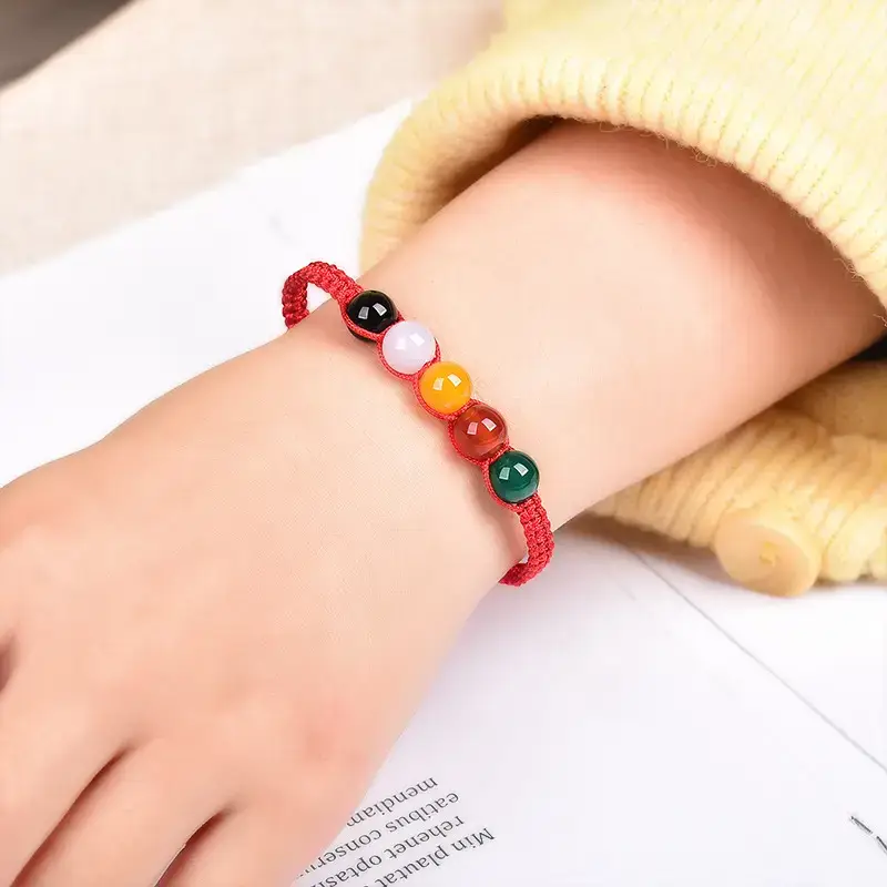 Natural Agate Five-Element Bracelet for Women's Birthday