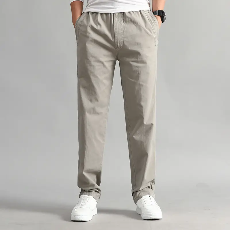 Men Black Korean Style Loose Fit Pants - Image 5