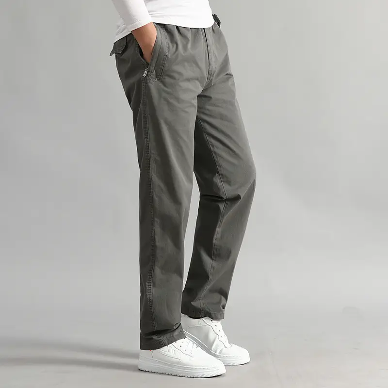 Men Black Korean Style Loose Fit Pants - Image 6
