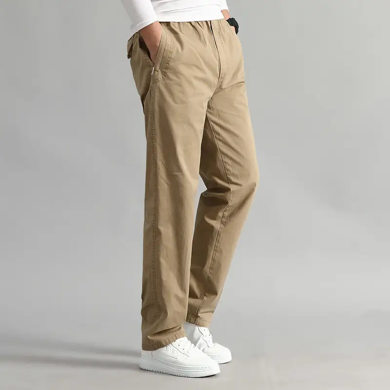 Men Black Korean Style Loose Fit Pants - Image 7