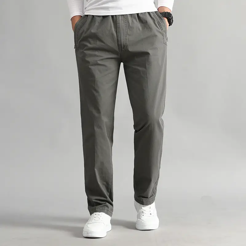 Men Black Korean Style Loose Fit Pants - Image 3