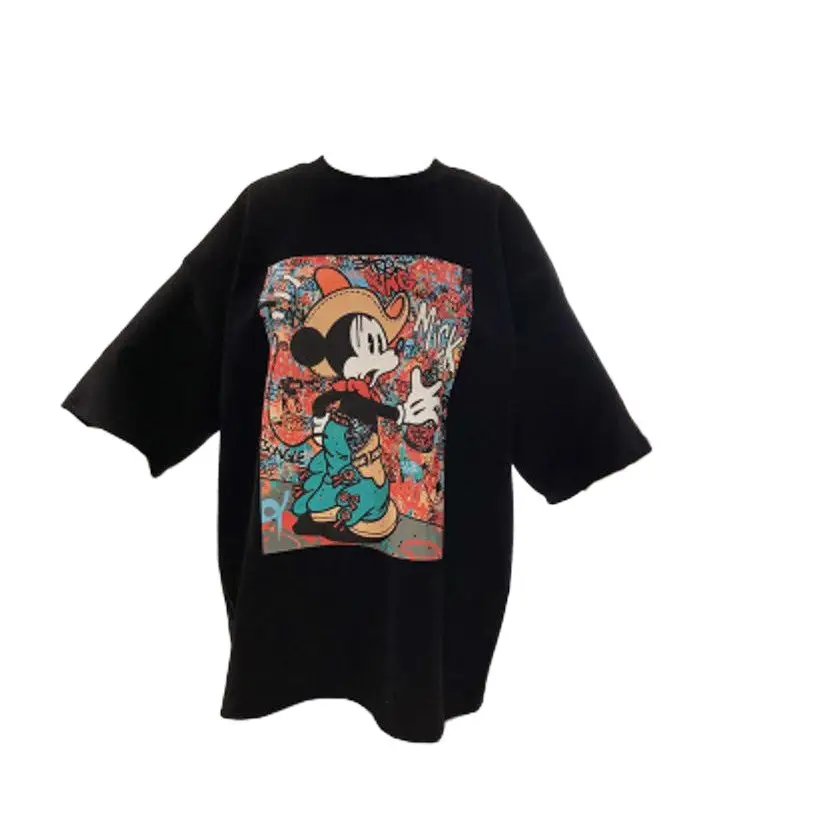Korean Dongdaemun Cartoon T-Shirt Women Large 2025