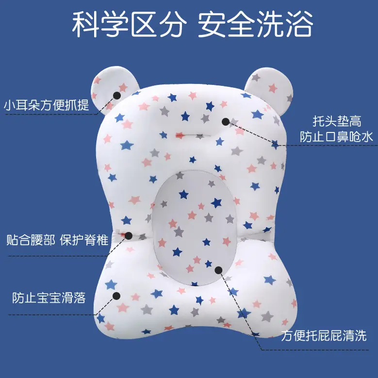 Baby Bath Mat Floating Net for Newborns Light Blue - Image 36