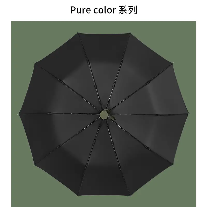 Black Full-Automatic Wind-Resistant Umbrella for Men Women - Image 34