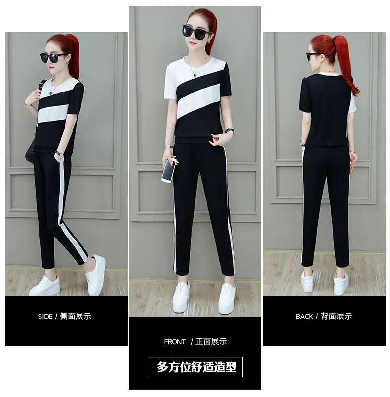 Women Korean Style Sports Suit Summer Loose Large — feature 17