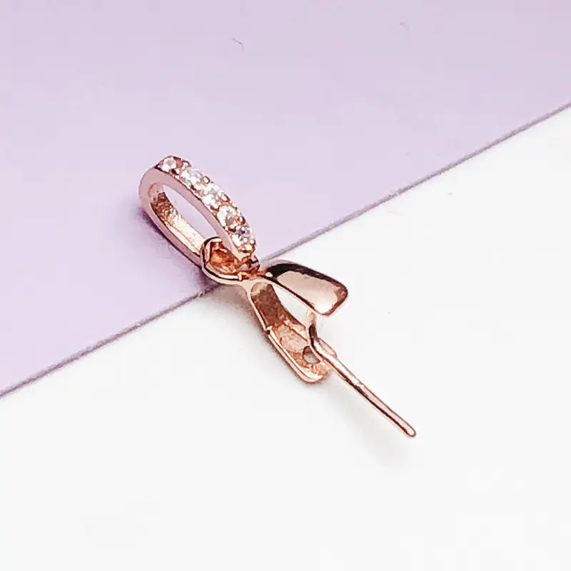 S925 Sterling Silver Melon Buckle Clip Necklace - Image 5