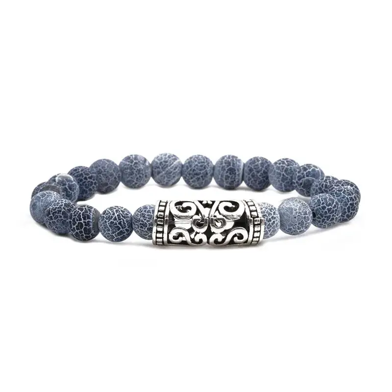 Blue Beaded Bracelet with Owl & Buddha Design - Image 10