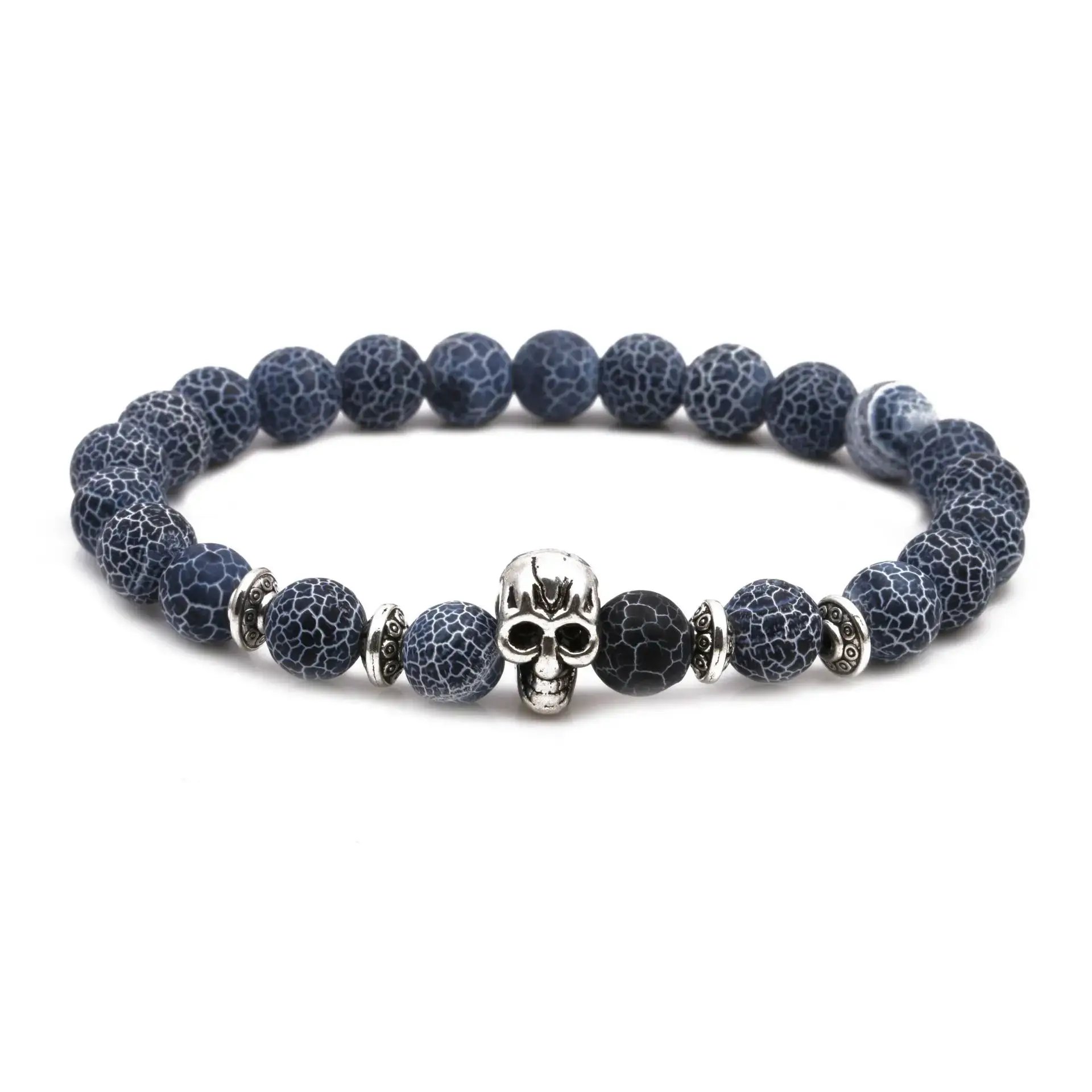 Blue Beaded Bracelet with Owl & Buddha Design - Image 12