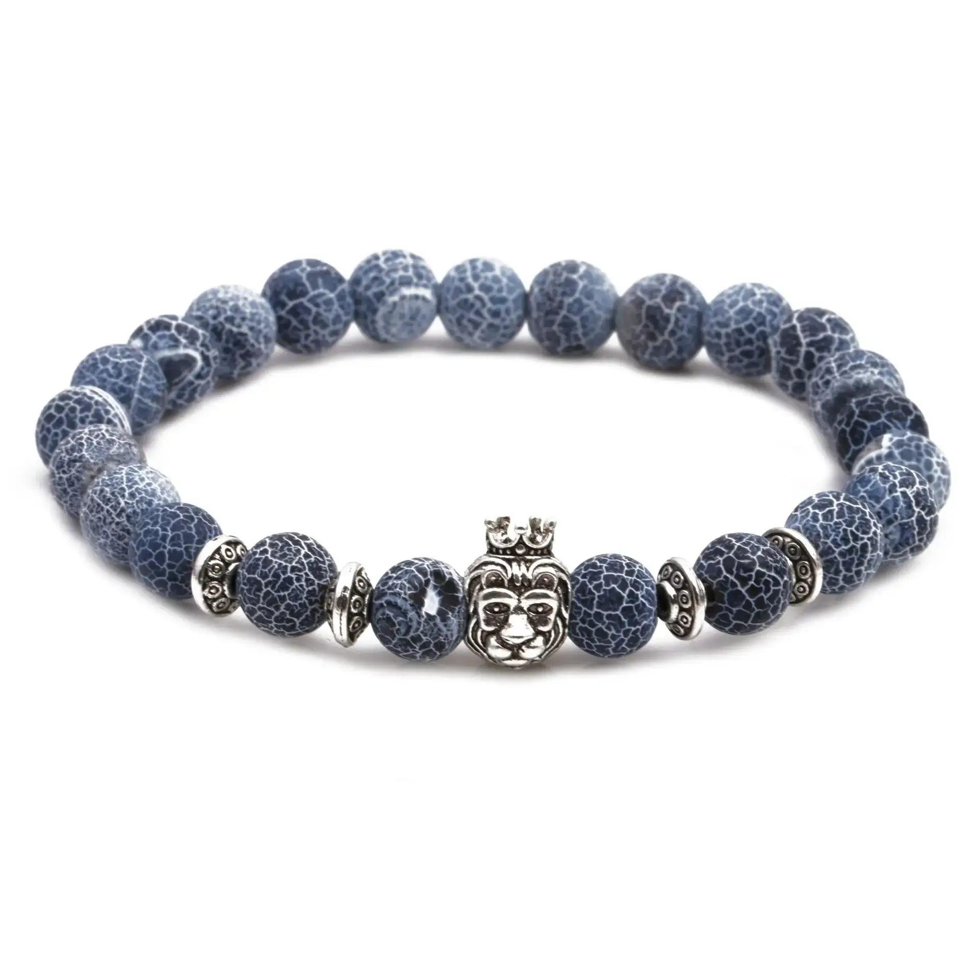 Blue Beaded Bracelet with Owl & Buddha Design - Image 14