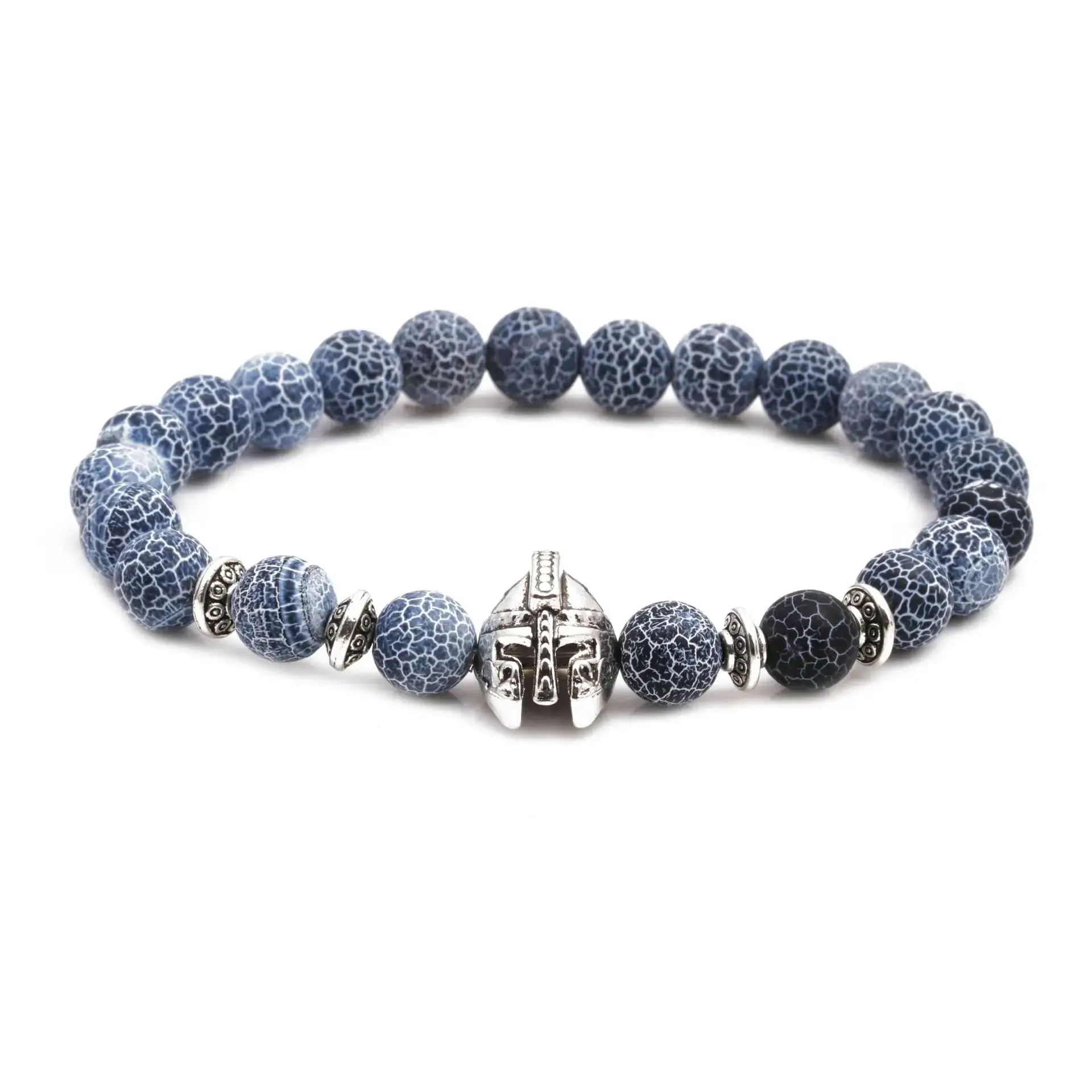 Blue Beaded Bracelet with Owl & Buddha Design - Image 15