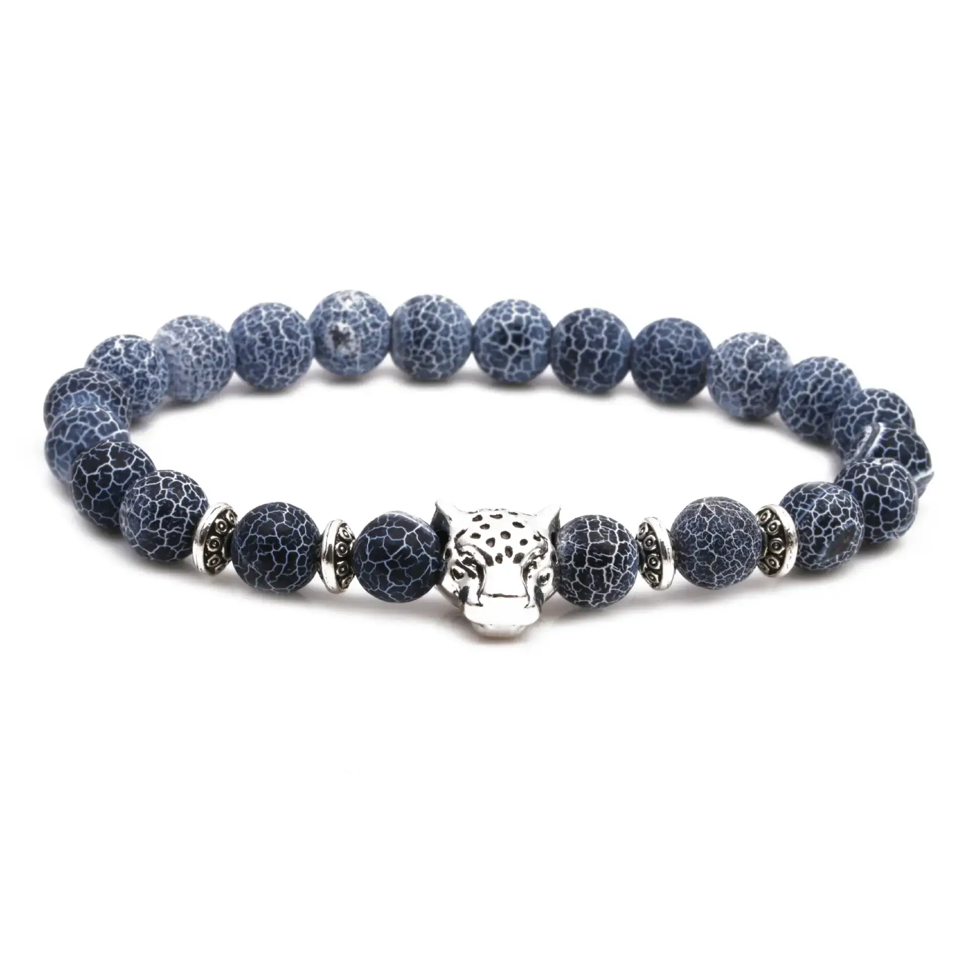 Blue Beaded Bracelet with Owl & Buddha Design - Image 16