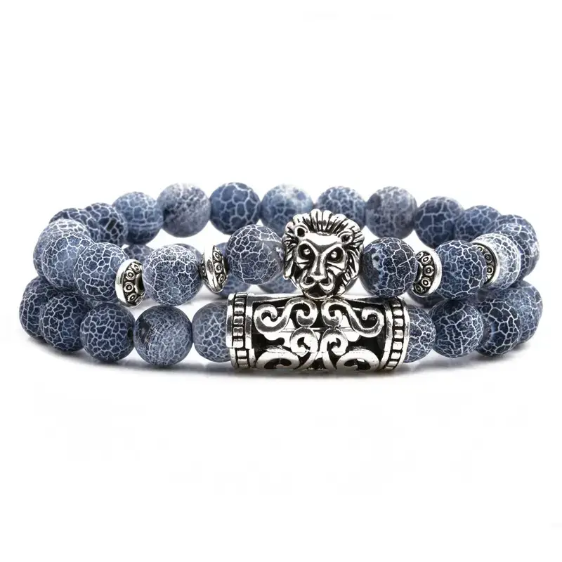 Blue Beaded Bracelet with Owl & Buddha Design - Image 9