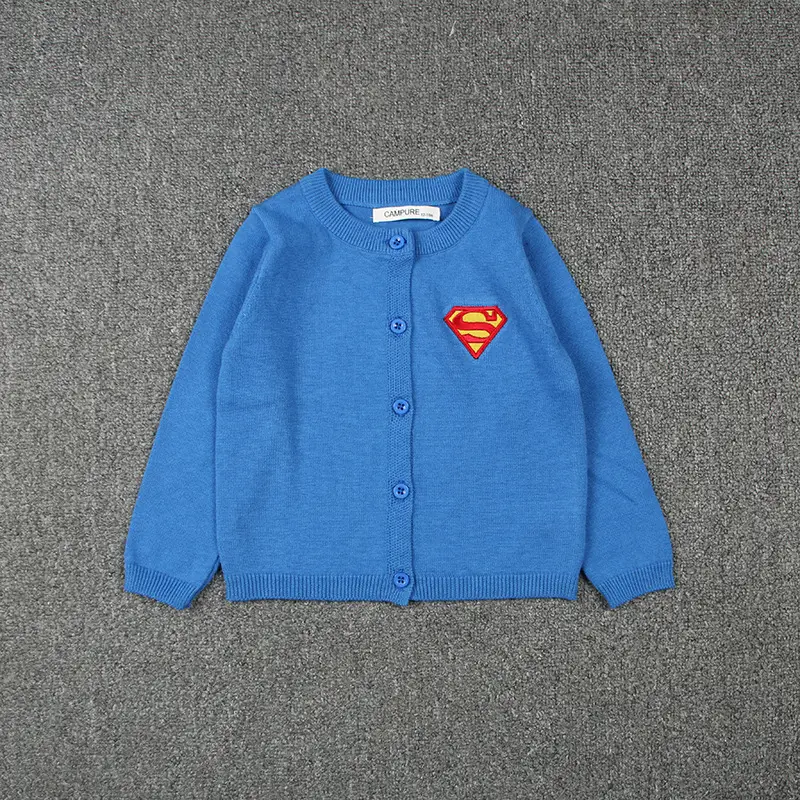 White Marvel Embroidered Cotton Cardigan for Boys - Image 5