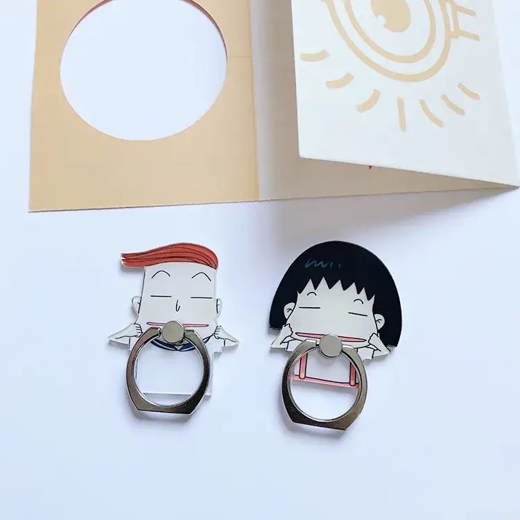 Cartoon Pinch Face Mobile Phone Ring Buckle Bracket