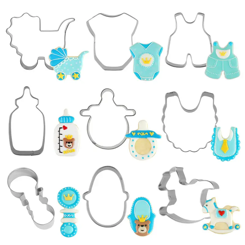 9-Piece Stainless Steel Baby Cake Cutting Molds — feature 3