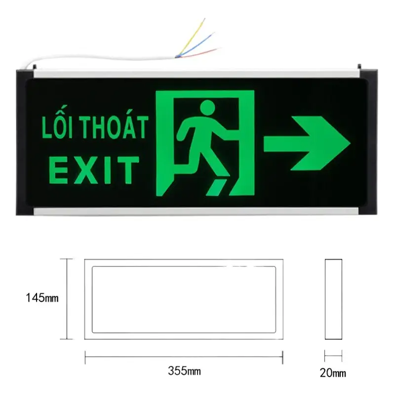 Foreign Trade Exit LED Safety Light Green 3C Certificate