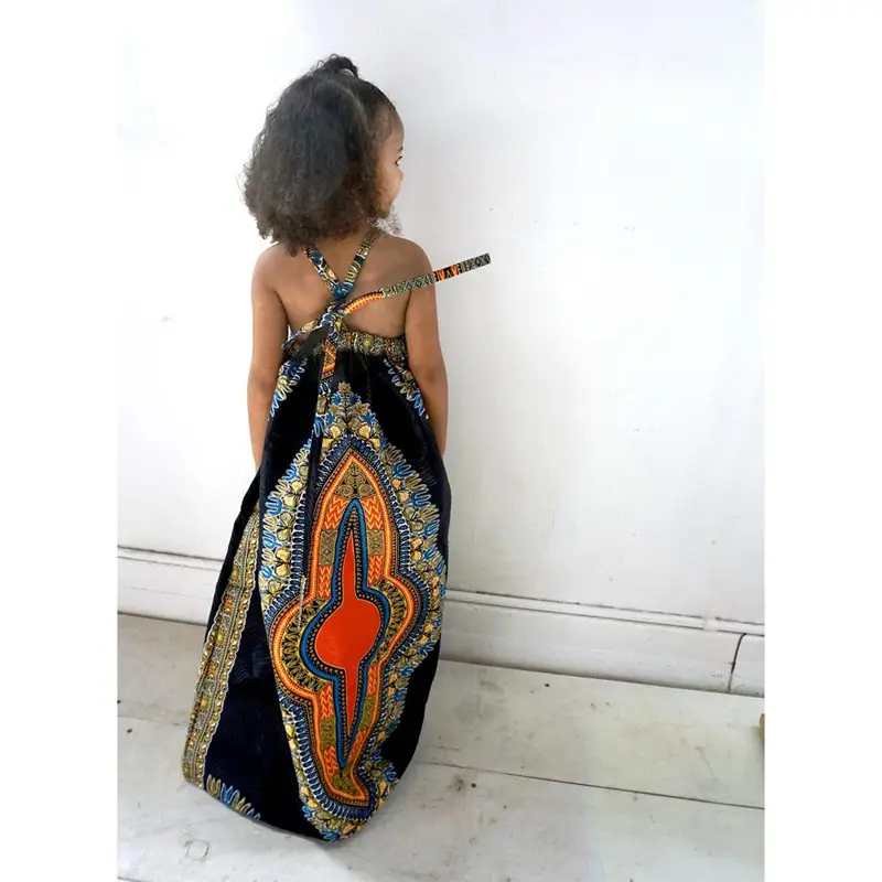 Girls African Print Sleeveless Dress Two Piece Set — feature 6
