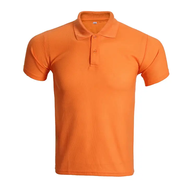 Orange Polo Shirt with Logo Print & Short Sleeve - Image 5