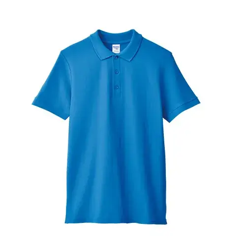 Blue Cotton Polo T-Shirt Gildan Brand