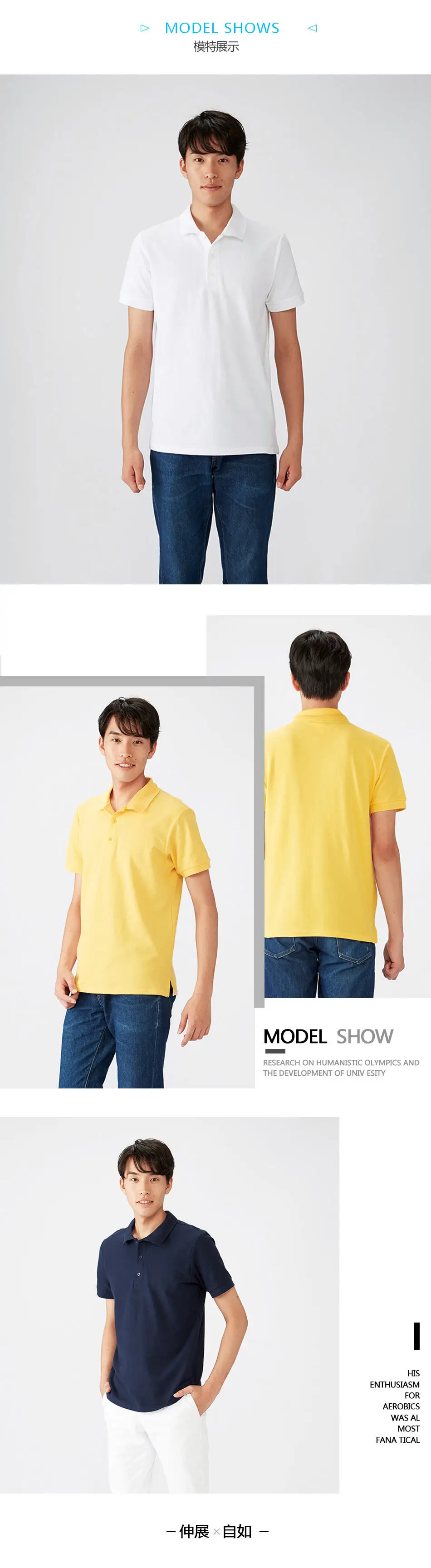 Blue Cotton Polo T-Shirt Gildan Brand — feature 5