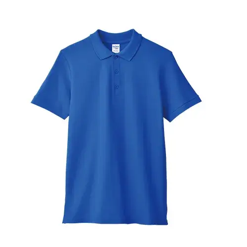 Blue Cotton Polo T-Shirt Gildan Brand