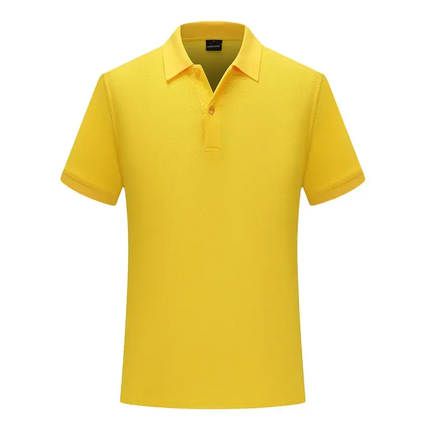 Orange Cotton Polo T-Shirt Short Sleeve Work Class Uniform
