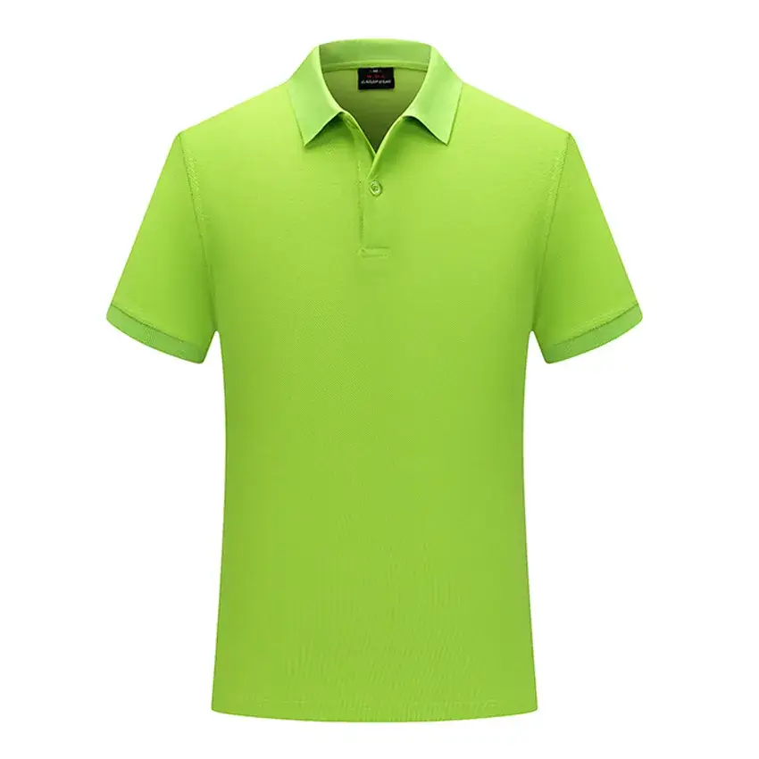 Orange Cotton Polo T-Shirt Short Sleeve Work Class Uniform