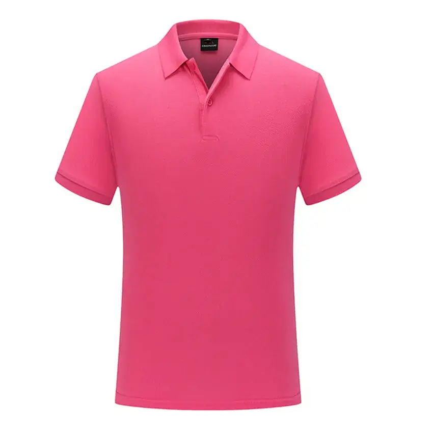 Orange Cotton Polo T-Shirt Short Sleeve Work Class Uniform
