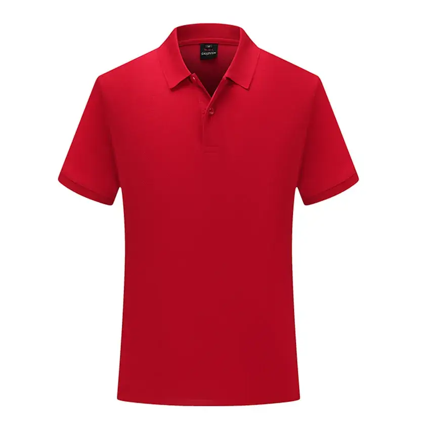 Orange Cotton Polo T-Shirt Short Sleeve Work Class Uniform