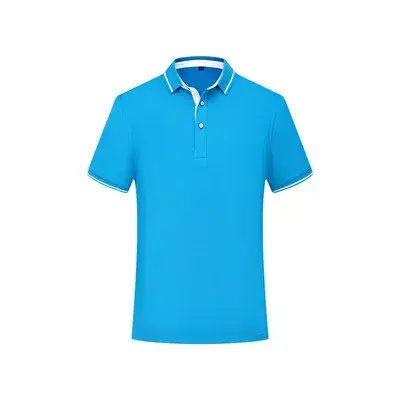 Men Neon Green Polo T-Shirt with White Trim
