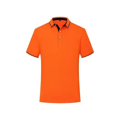 Men Neon Green Polo T-Shirt with White Trim