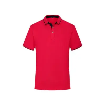Men Neon Green Polo T-Shirt with White Trim