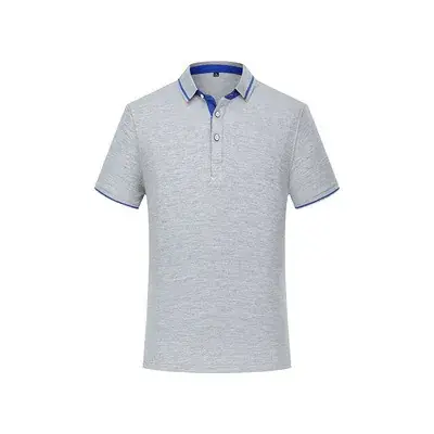 Men Neon Green Polo T-Shirt with White Trim