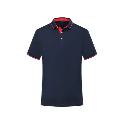 Men Neon Green Polo T-Shirt with White Trim